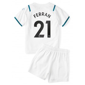 Jalkapallo Pelipaidat Manchester City Ferran Torres 21 Lasten Vieraspaita 2021-2022 Lyhythihainen